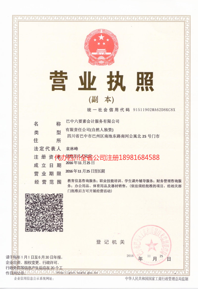 河池河池六要素会计服务有限公司